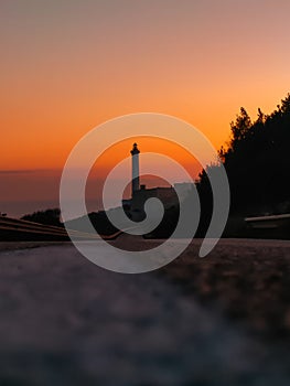 Sunset on the coast road in southern Italy. Heel of Italy (Salento) photo