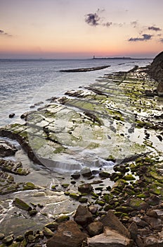 Sunset on the coast of Tarifa photo