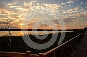 Sunset at Coba Lagoon Lake, Mexico