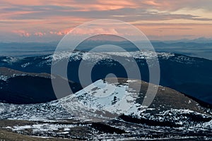 Sunset in Colorado Mountains