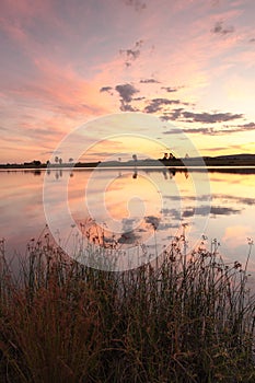 Sunset colours over Duralia Lake Penrith