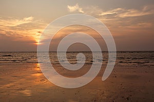 Sunset at Colva Beach in Goa