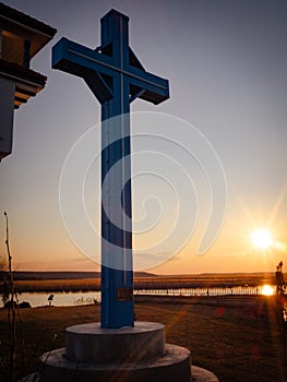 Sunset in Comana Adventure Park, Romania.