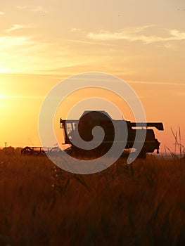 Sunset Combine Harvester