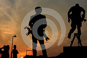 Sunset Construction site