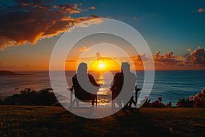 Sunset Contemplation by the Sea