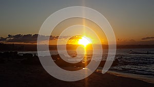 Sunset - Coolangatta Beach at sunset Qld Australia