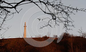 Sunset at Coombe Hill Memorial in the Chiltern Hills