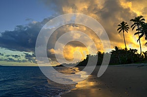 Sunset in Coral Coast, Viti Levu Island, Fiji