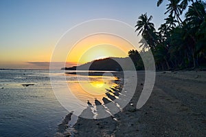 Sunset in Coral Coast, Viti Levu Island, Fiji