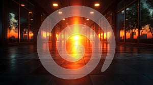 Sunset Corridor, A Glowing Path