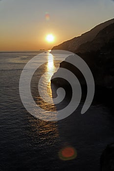 Sunset in Costiera Amalfitana photo