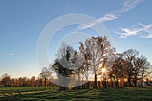 Sunset in the countryside