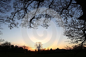 Sunset in the countryside - Yorkshire - England