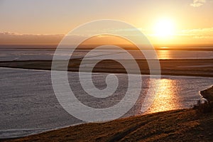 Sunset in Coyote Hills Regional Park, east San Francisco Bay Area, Fremont, California