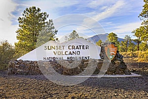 Sunset Crater Volcano National Monument Sign