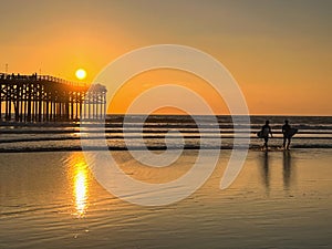 Sunset at crystal pier