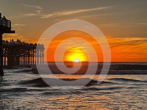 Sunset at crystal pier