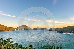 Sunset at the crystalline beaches of Pontal do Atalaia