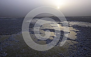 Sunset on the Dallol salt flat - Danakil Depression, Ethiopia