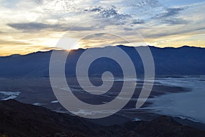 Sunset at Dante`s View in Death Valley California