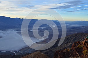 Sunset at Dante`s View in Death Valley California