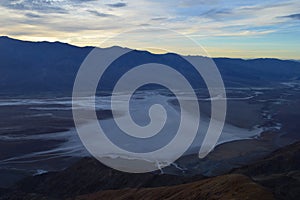 Sunset at Dante`s View in Death Valley California