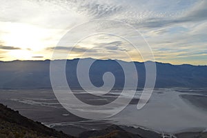 Sunset at Dante`s View in Death Valley California