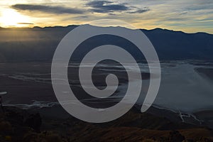 Sunset at Dante`s View in Death Valley California