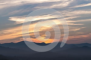 After Sunset from Daringbadi Sunset Point at Odisha in India