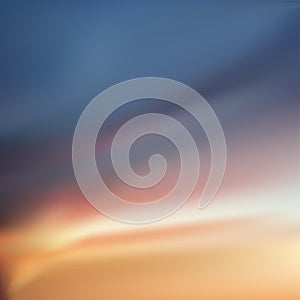 Sunset, dawn sky with colorful clouds