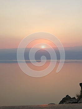 Sunset dead sea photo