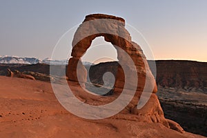 Sunset on Delicate Arch at Arches National Park
