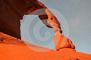 Sunset at Delicate Arch in Arches National Park