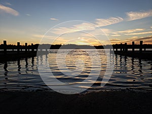 Sunset at Denbigh Docks photo