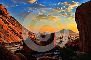 Sunset in the desert