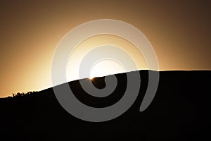 Sunset in the desert