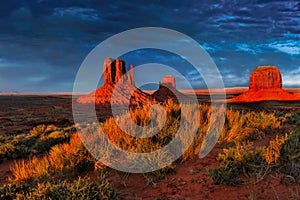 Sunset Desert Landscape, American Southwest