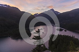 Sunset at Diablo Lake Overlook - North Cascades