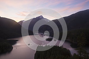 Sunset at Diablo Lake Overlook - North Cascades