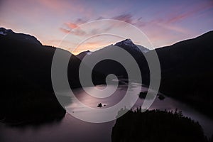 Sunset at Diablo Lake Overlook - North Cascades