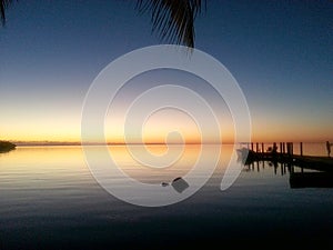 Sunset with Dock in the Florida Keys