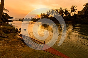 Sunset on Don Khone Laos