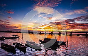 Sunset on Dong Nai river - Vietnam