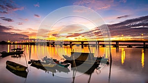 Sunset on Dong Nai river - Vietnam photo