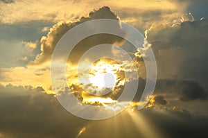 Sunset dramatic sky clouds