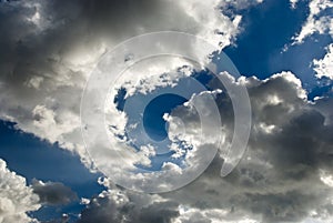 A sunset with dramatically clouds