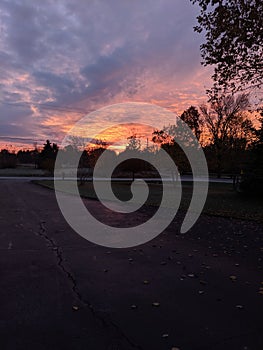 Sunset from Driveway