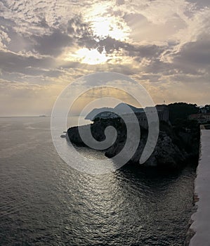 Sunset at dubrovnik fort