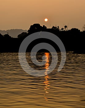 Sunset in Dumboor lake